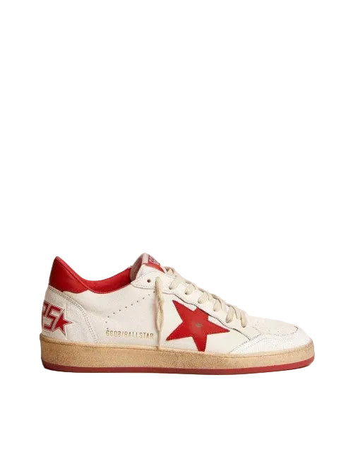 Golden Goose Ball Star Low White Red