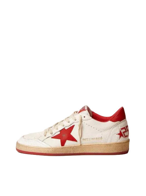 Golden Goose Ball Star Low White Red