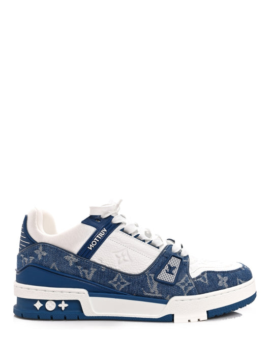 Louiss Vuitton Trainer Denim Blue With All Accessories 929