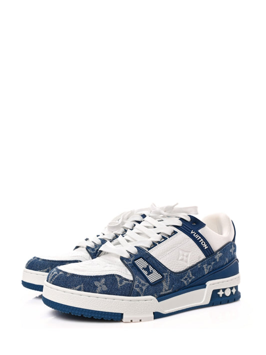 Louiss Vuitton Trainer Denim Blue With All Accessories 929