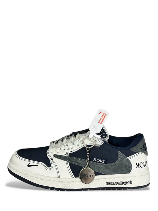 diorrr air jordan retro 1 x travis scott navy blue